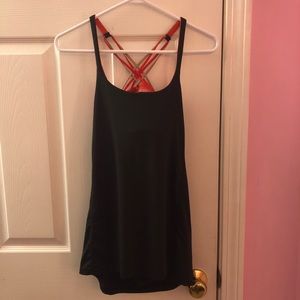 Fitness built in sports bra tank top